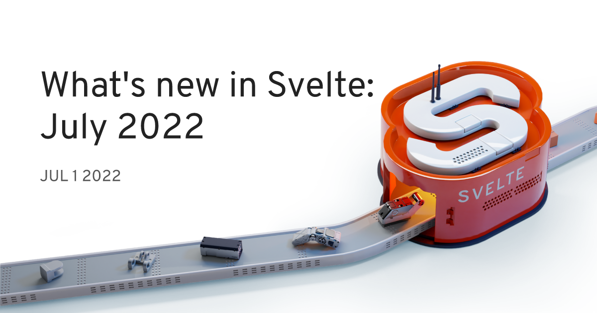 Social card for What's new in Svelte: July 2022